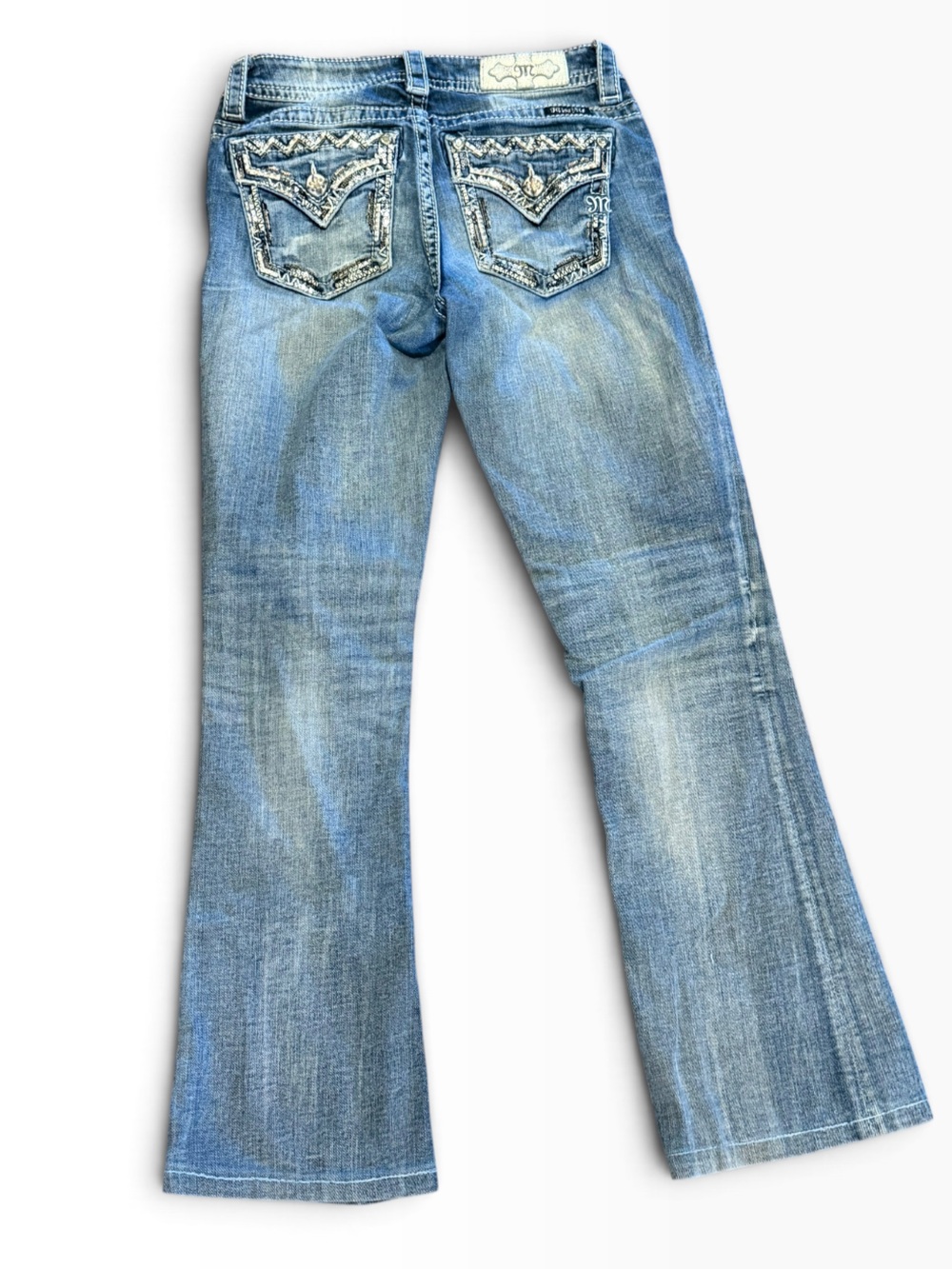 Miss Me Women’s 26 x 29 Embellished Pocket Bootcut Jeans